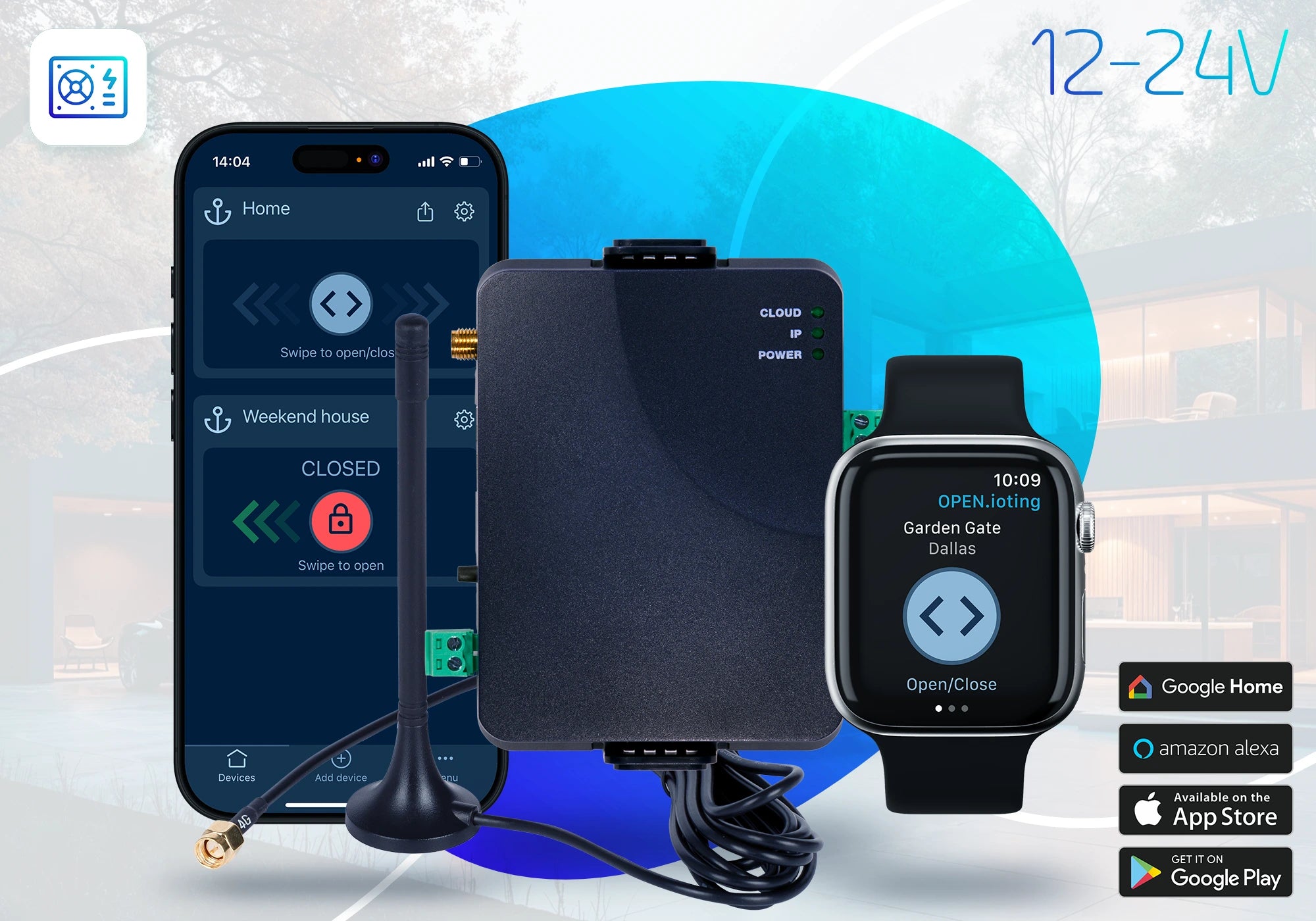 OPEN.ioting POWER 12-24V smart gate opener