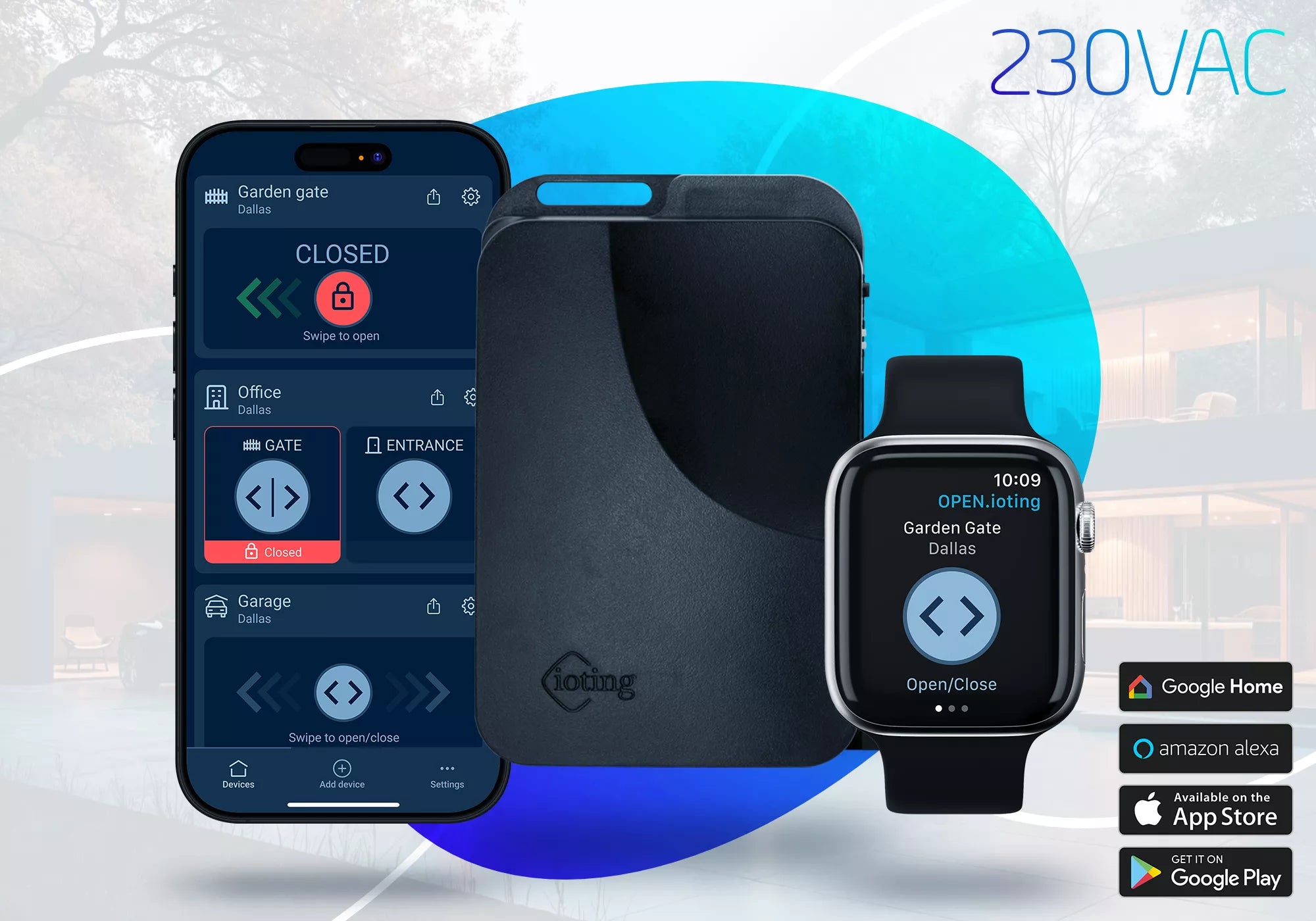 OPEN.ioting 230VAC smart gate opener